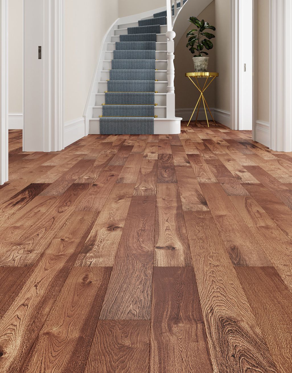Mayfair Golden Pecan Oak Brushed & Lacquered Engineered Wood Flooring 1