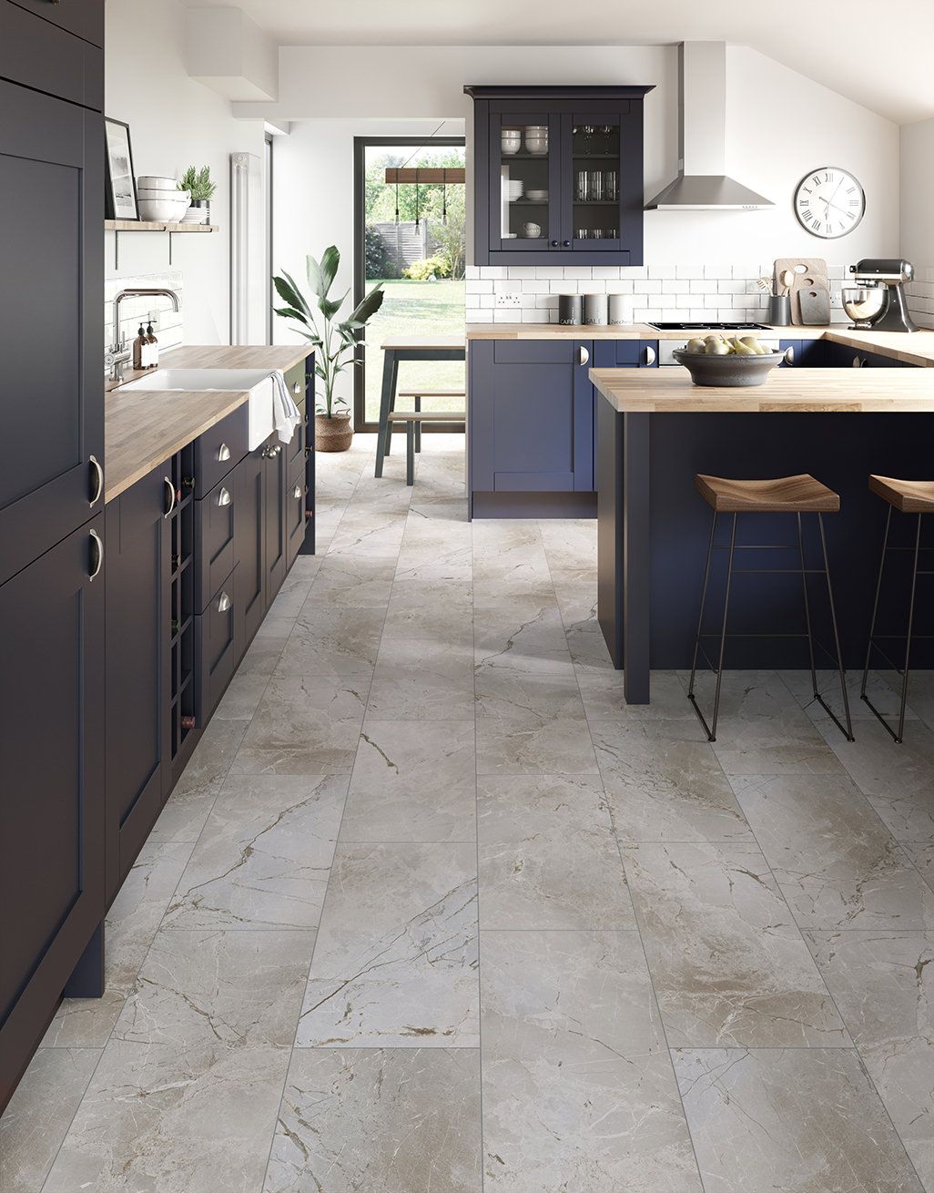 Verona Tile - Light Grey Marble Laminate Flooring 1