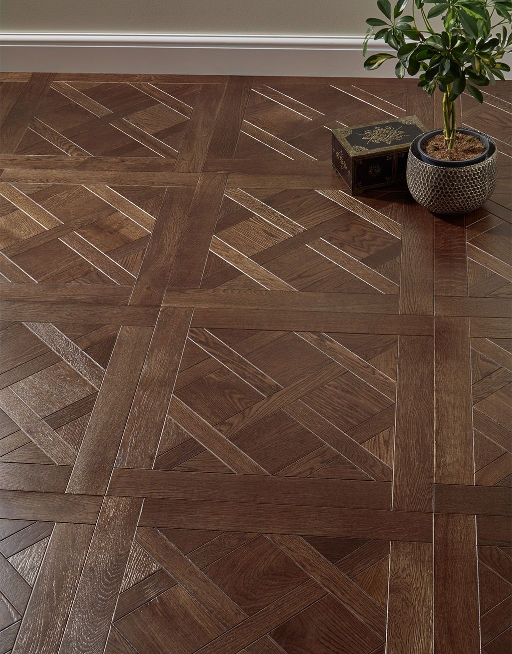 Bordeaux Antique Oak Brushed & Oiled Versailles Tile Engineered Wood Flooring 1