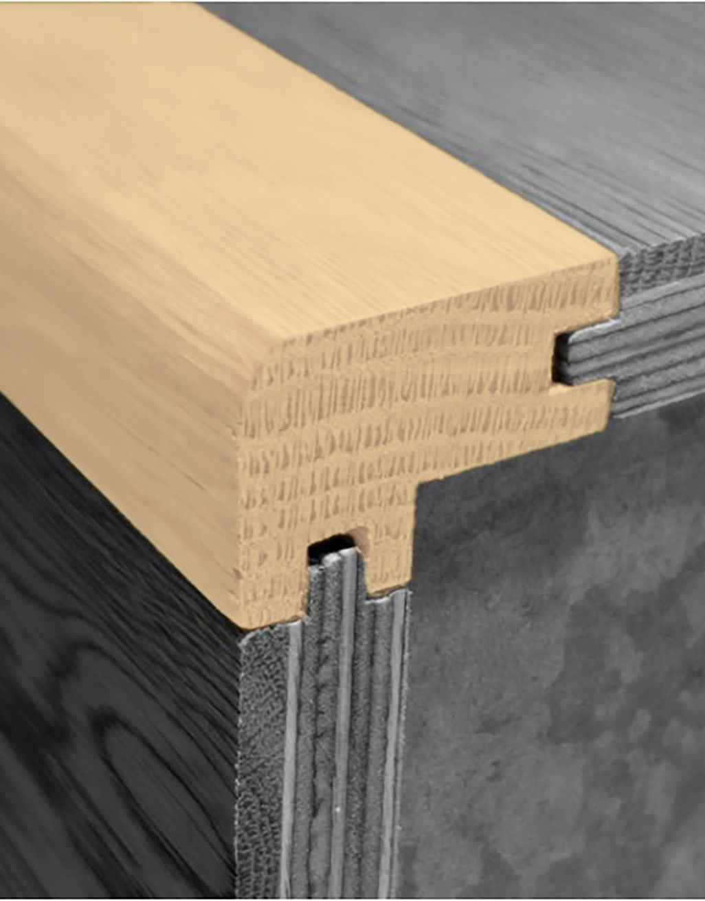 WS2 Solid Oak Flush-Fit Nosing 2