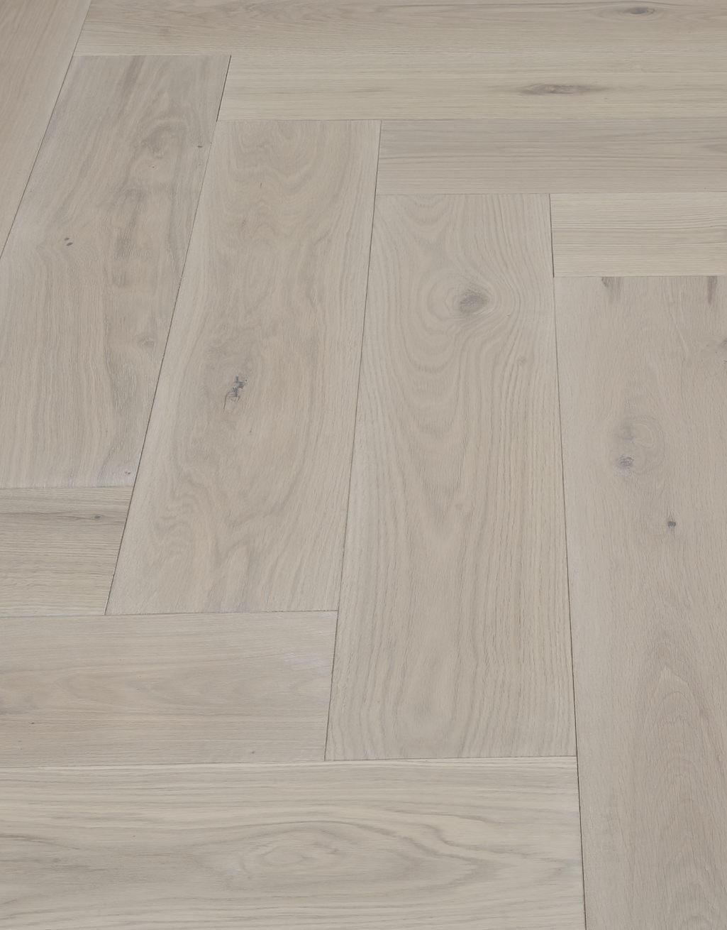 Prestige Herringbone Silk Grey Oak Oiled Engineered Wood Flooring