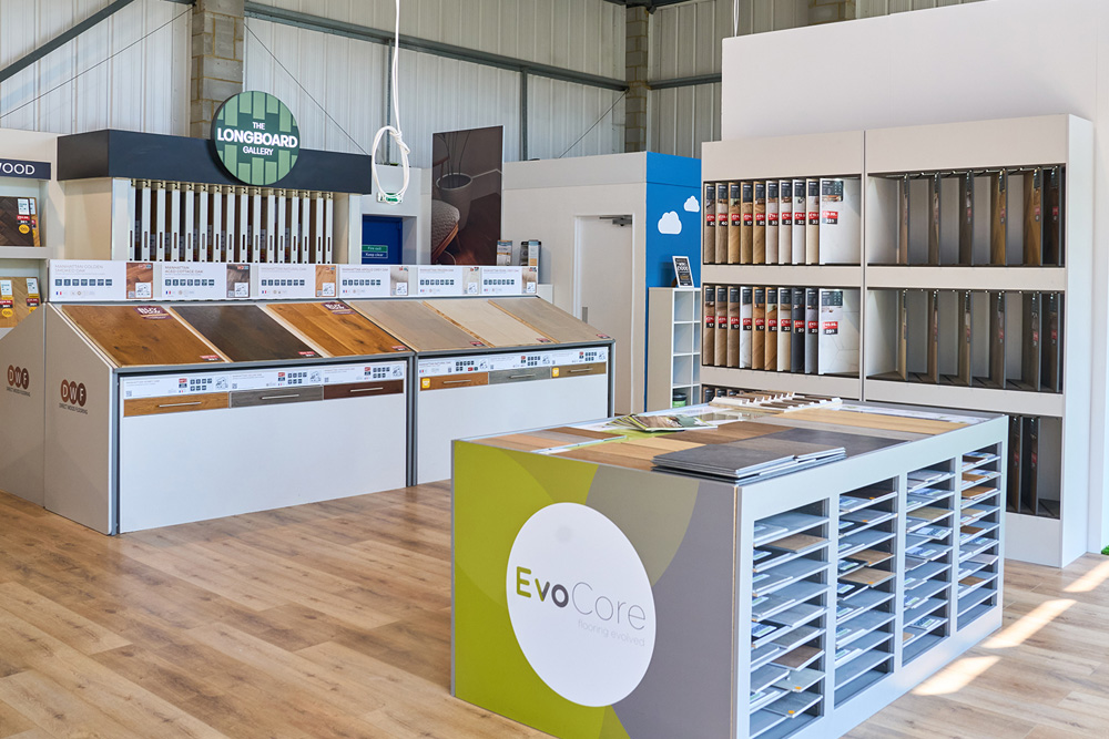 Direct Wood Flooring Ashford Store View EvoCore Stands