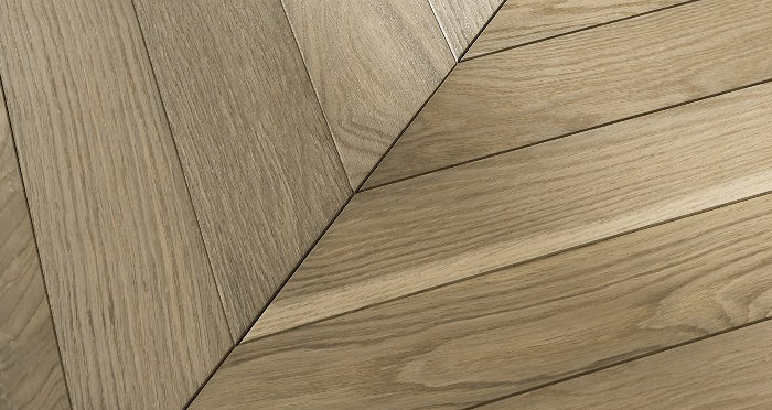 Cambridge Chevron Bavarian Oak Brushed & Oiled Engineered Wood Flooring - Descriptive 1