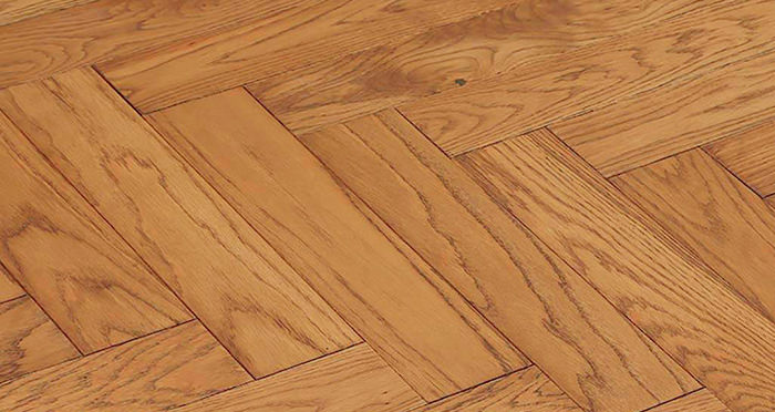 Park Avenue Herringbone Golden Oak Solid Wood Flooring - Descriptive 1