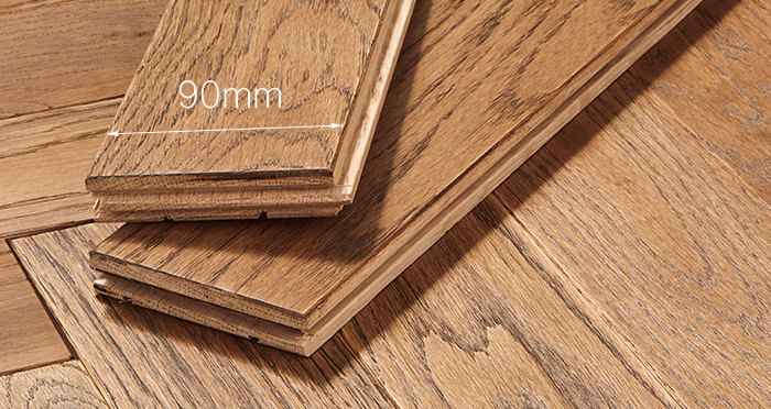 Park Avenue Herringbone Georgian Oak Solid Wood Flooring - Descriptive 3
