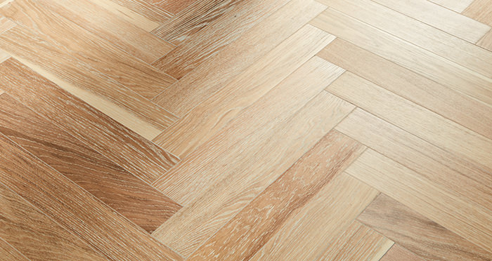 Branscombe Whitewashed Harbour Herringbone Oak Engineered ...