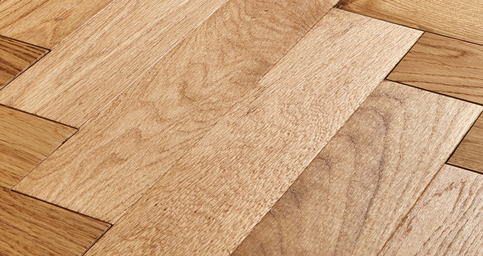 Trade Select Natural Oiled Herringbone Parquet Oak Solid Wood Flooring - Descriptive 1